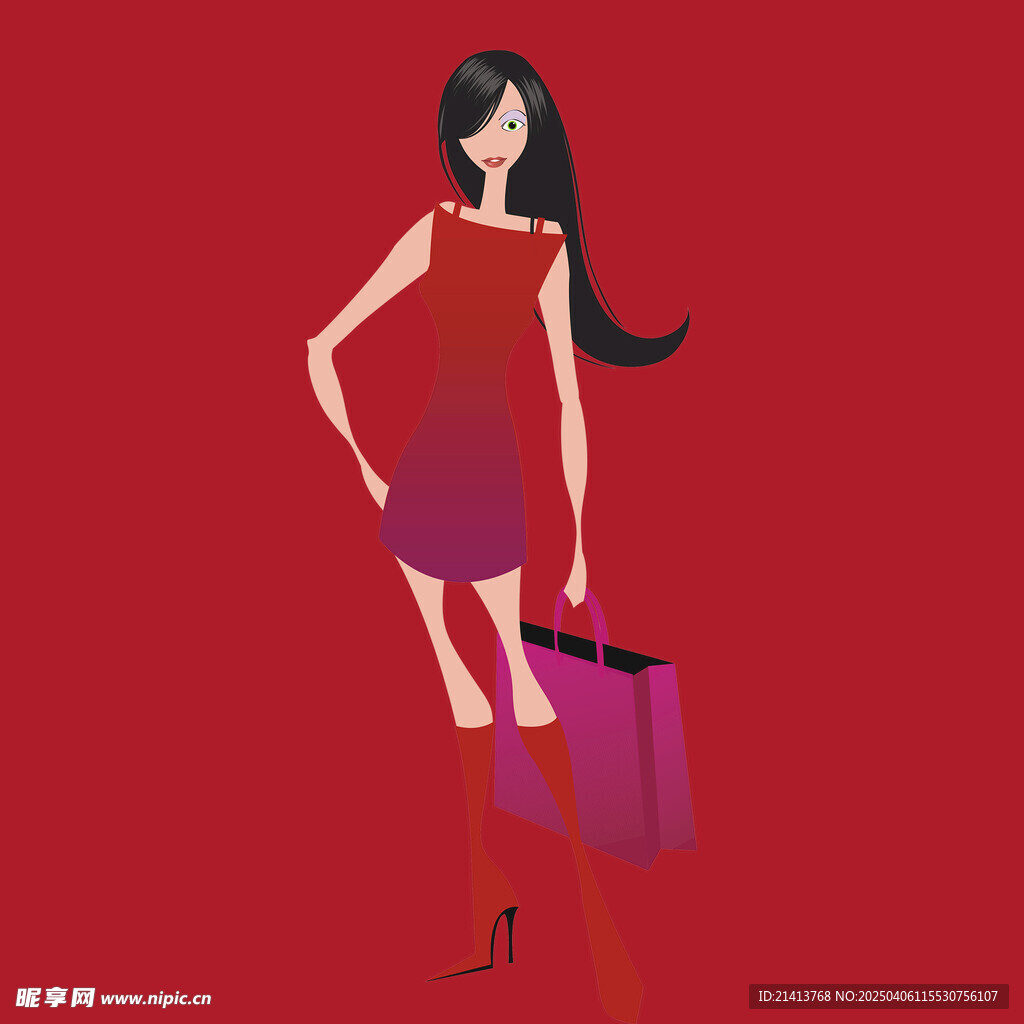 女人购物素材 