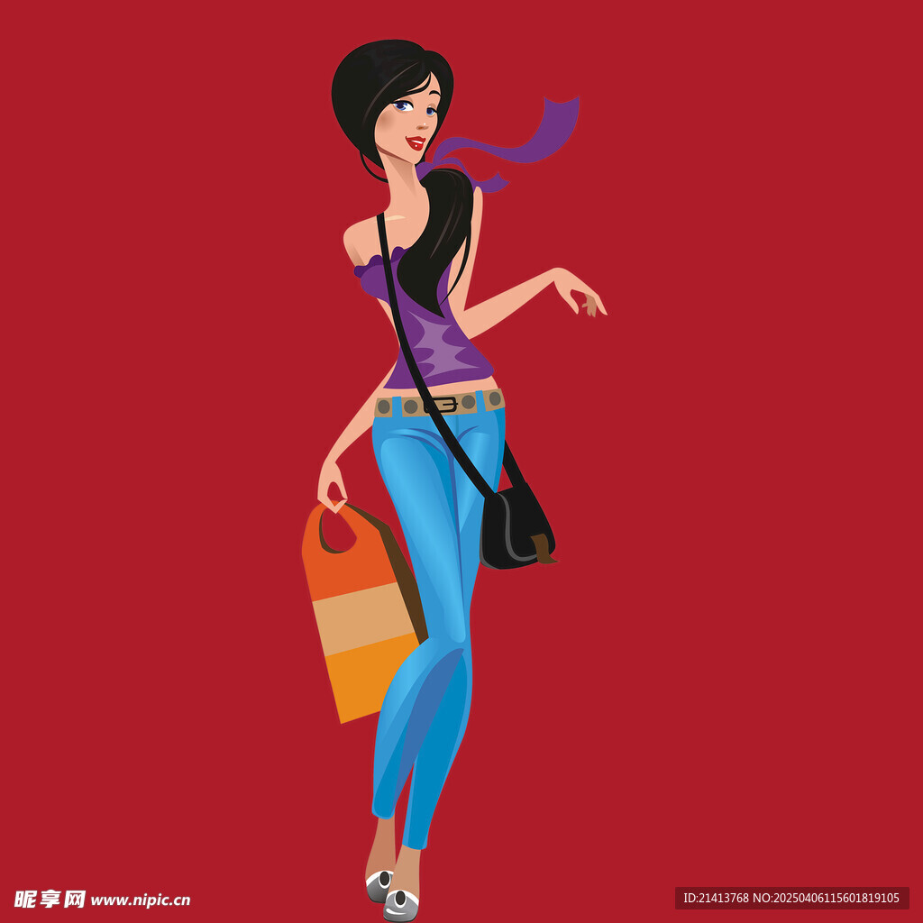 女人购物素材