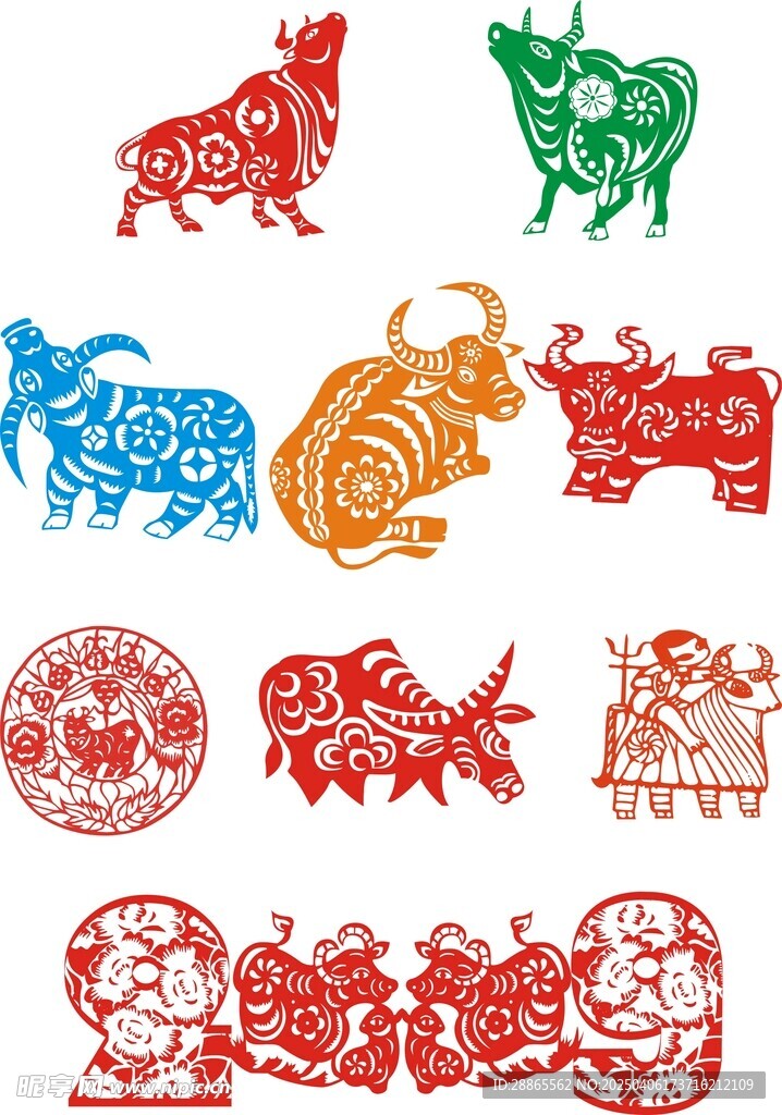 牛切纸画
