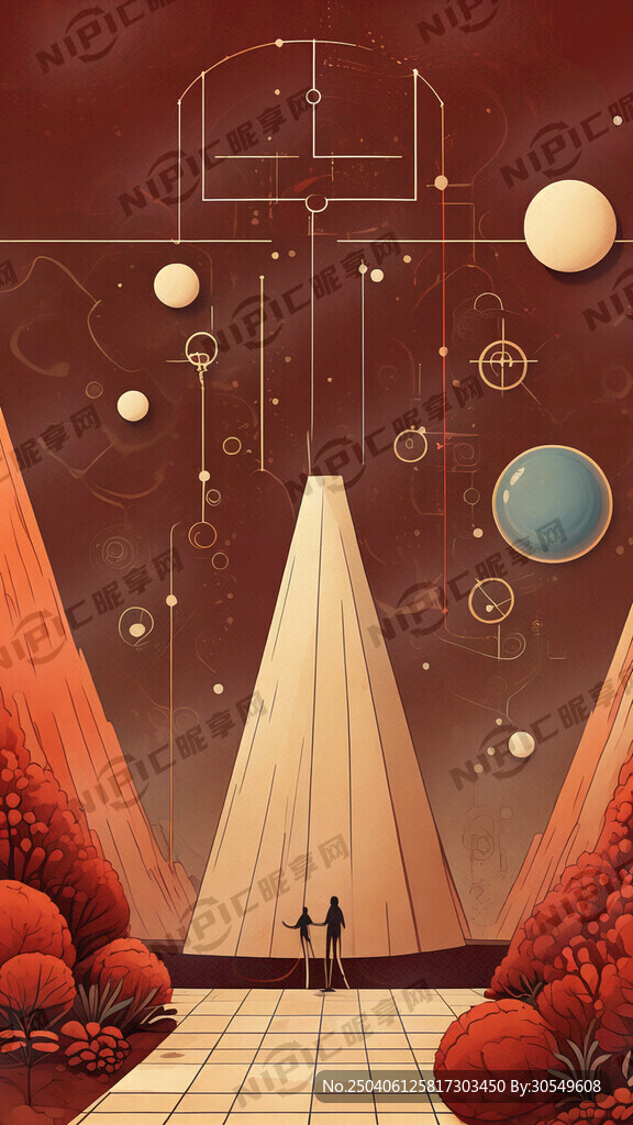 科普 概念插画 暖色调 简约
