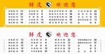 粉面店价目表