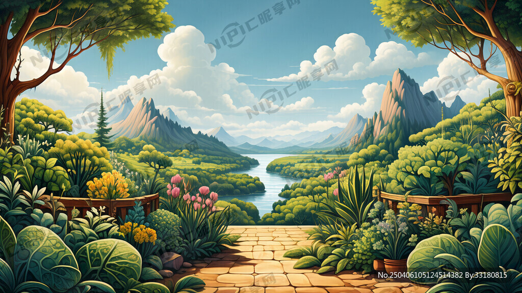 海报 有绿植 自然风景
