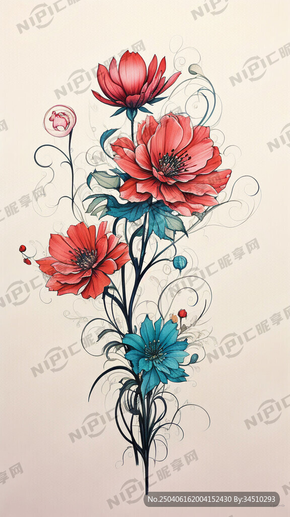 花卉简笔