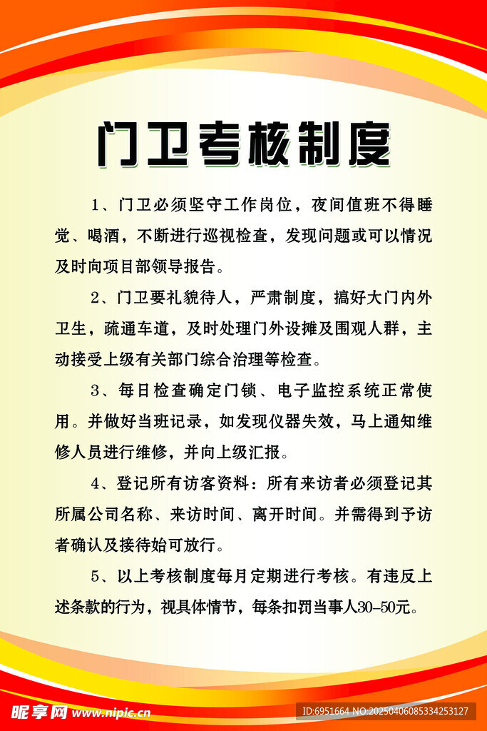 门卫考核制度