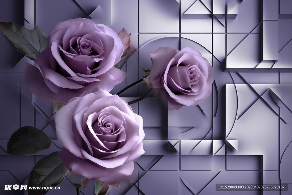 3D花朵背景墙