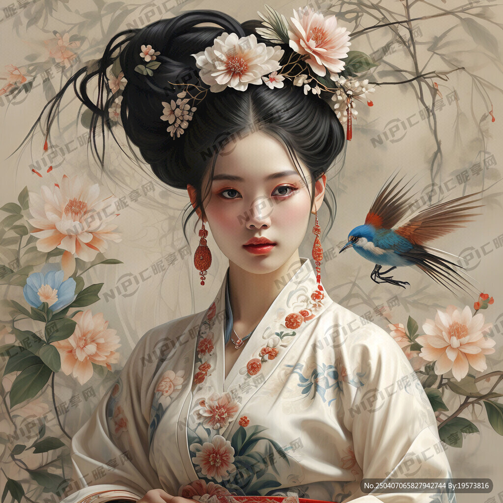 设计一个云南民族风女性形象