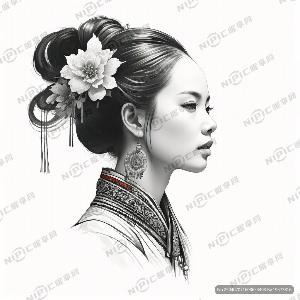 设计一个云南民族风的女性形象