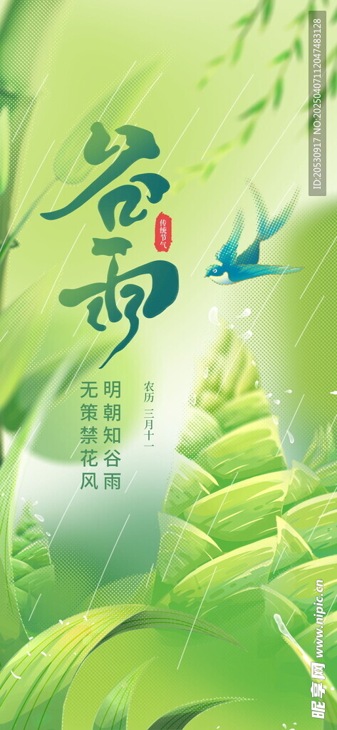 谷雨时节绿意盎然景象