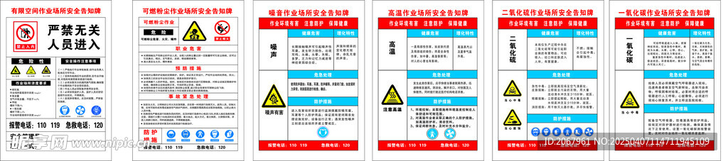 作业场所安全告知牌