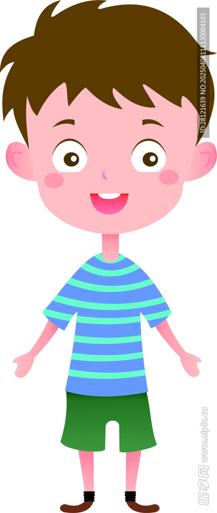 卡通小男孩