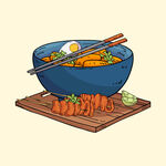 面条插画