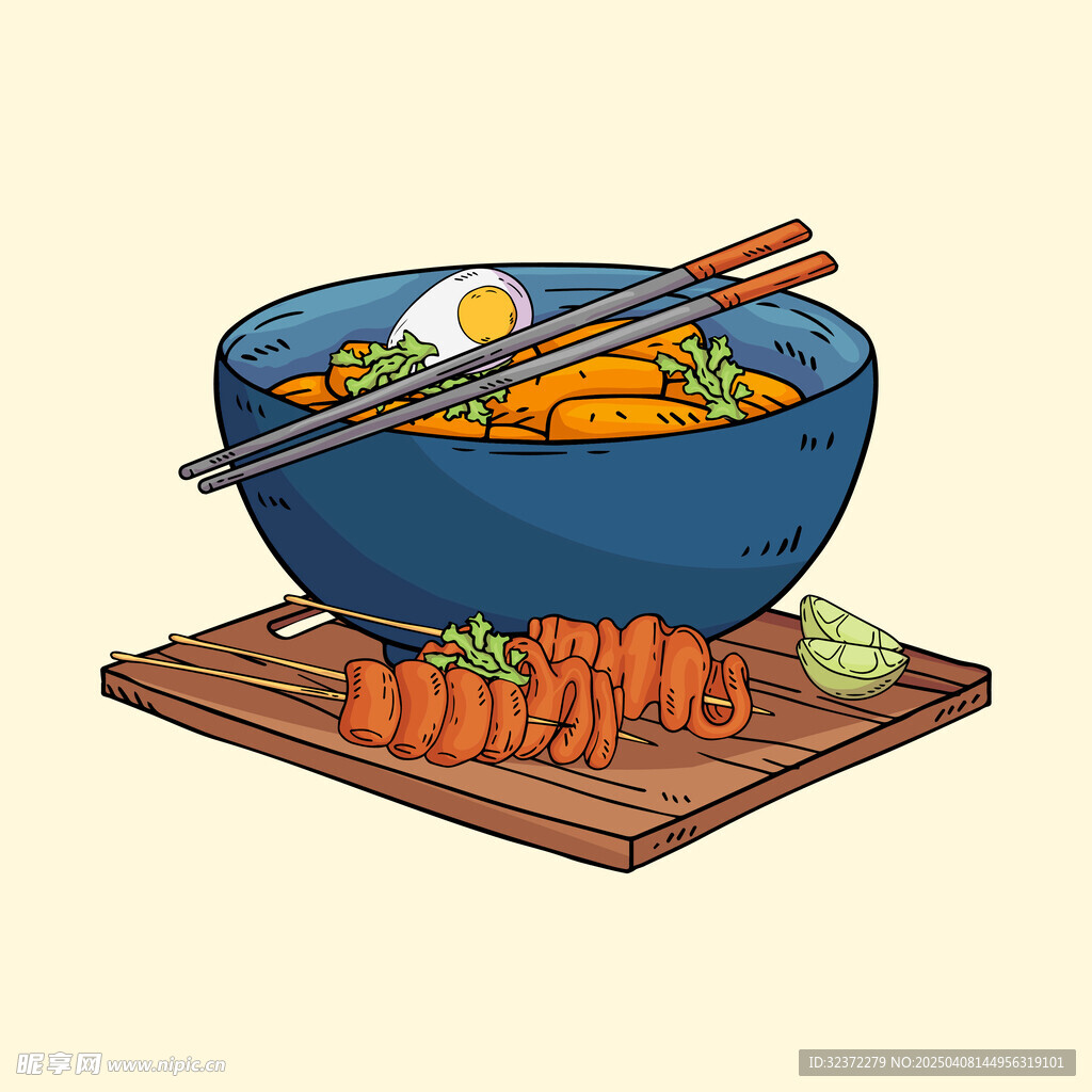 面条插画