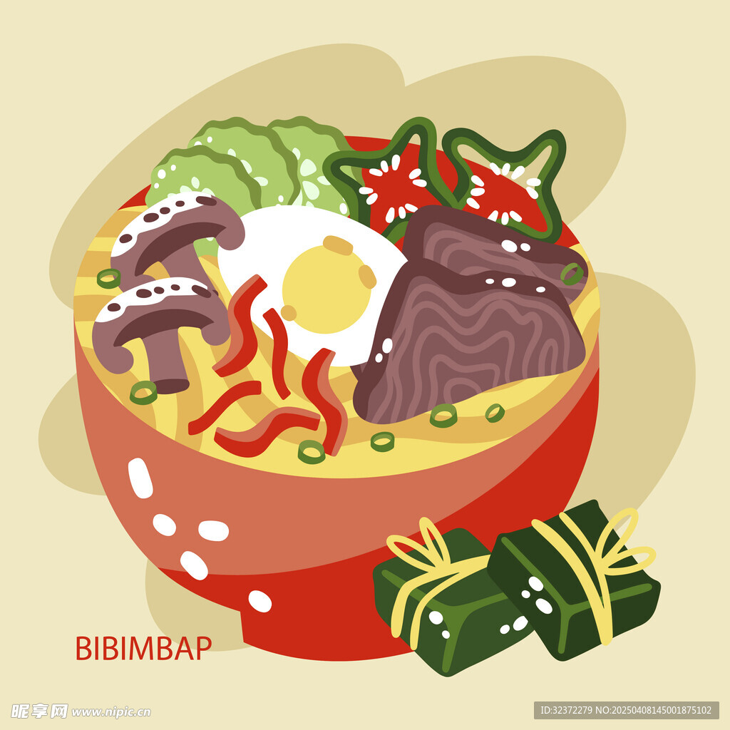 牛肉面插画