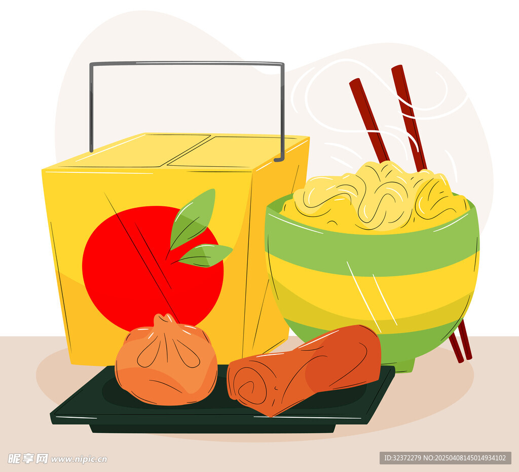 面条插画