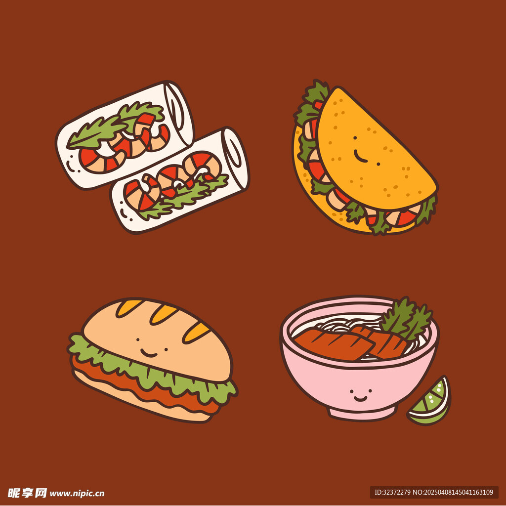 美食插画