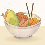 煲仔饭插画
