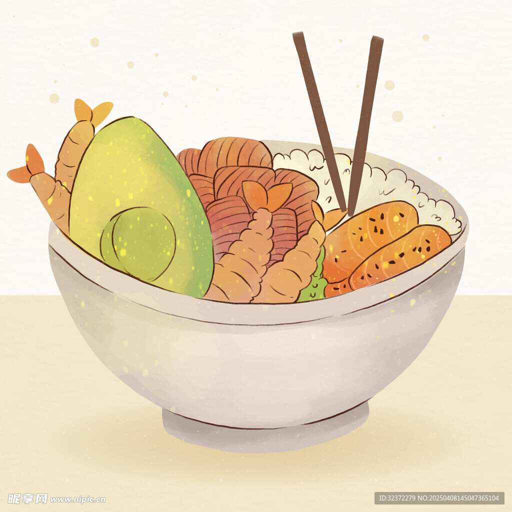 煲仔饭插画