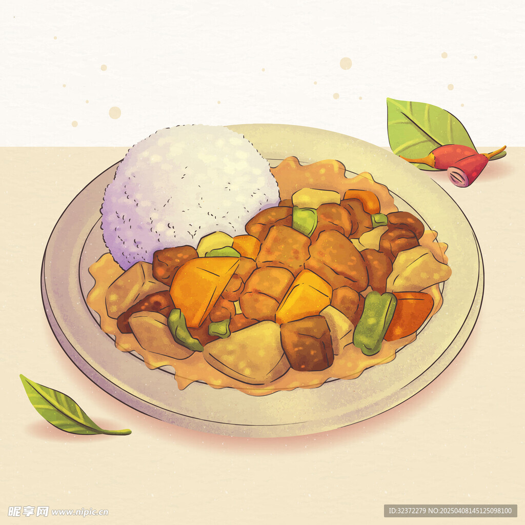 手绘煲仔饭