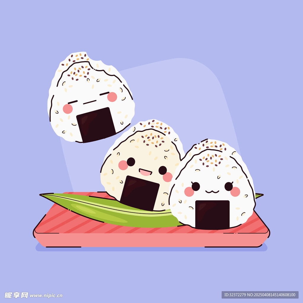 美食手绘插画