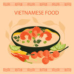 美食手绘插画