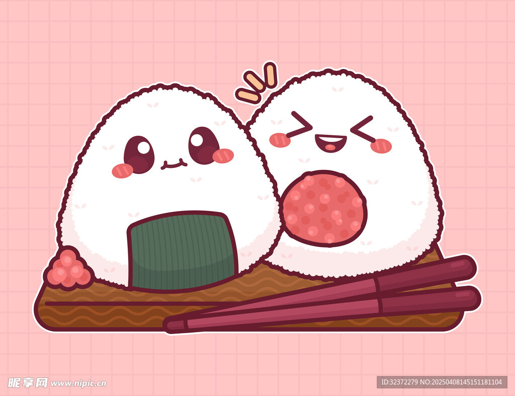 美食手绘插画