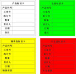 产品标识卡