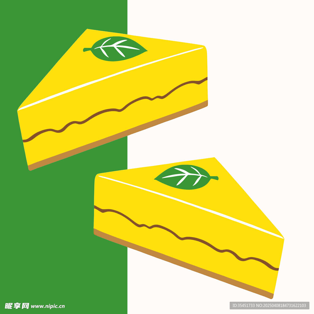 手绘卡通创意柠檬蛋糕
