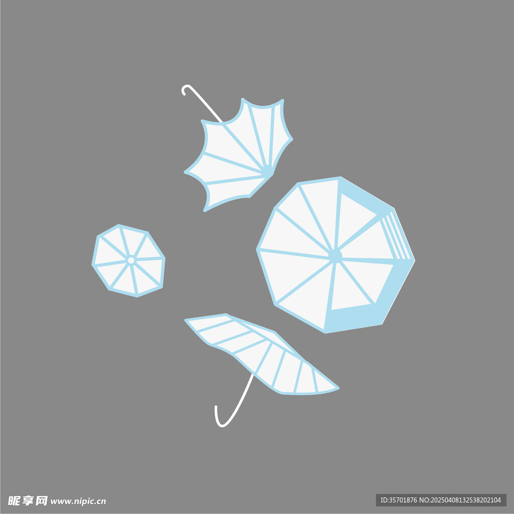 卡通矢量雨伞