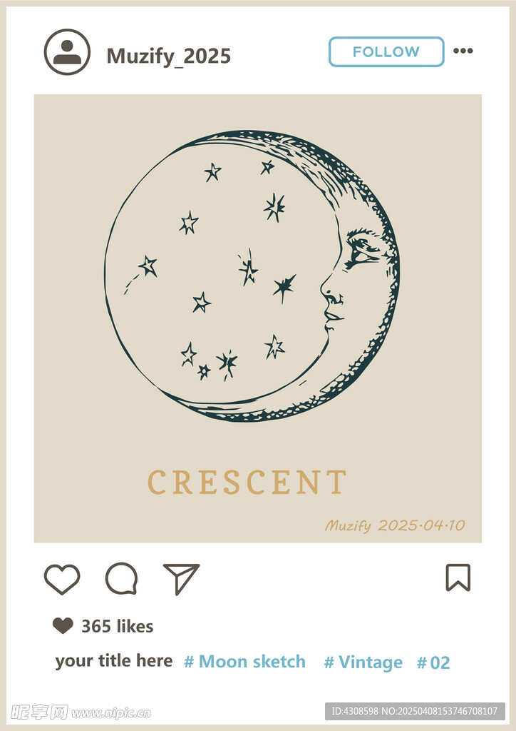 月亮手绘稿