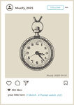 复古怀表手绘稿