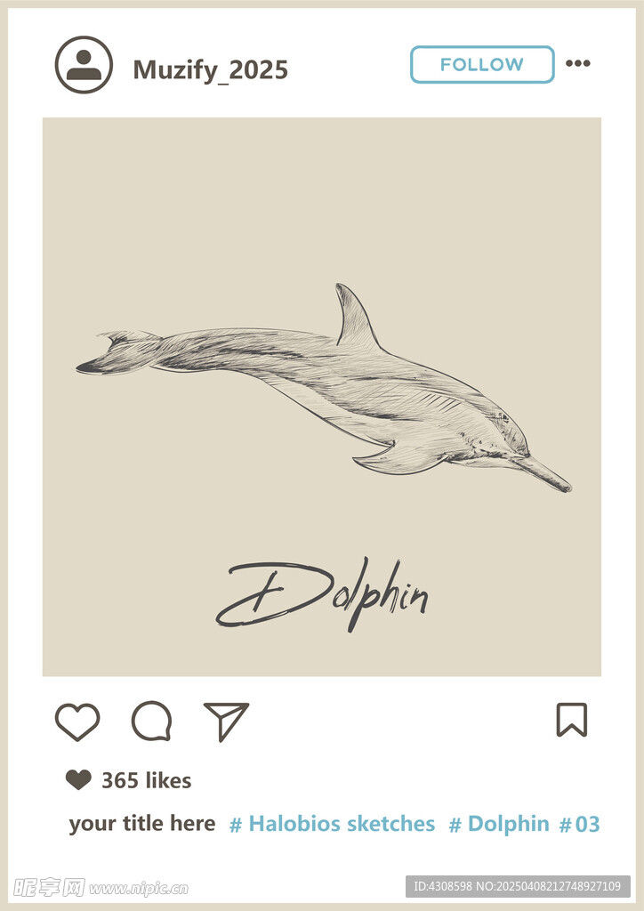 海豚手绘稿