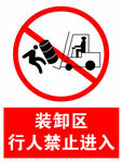 装卸区行人禁止进入
