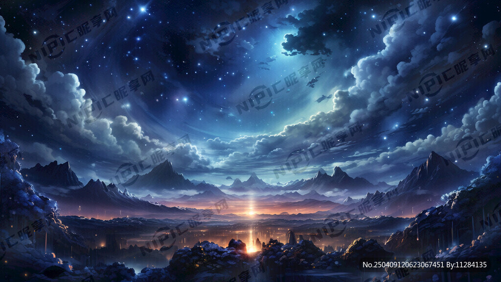 唯美星空背景