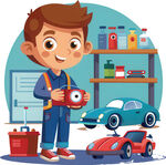 孩子玩具角色扮演免抠图