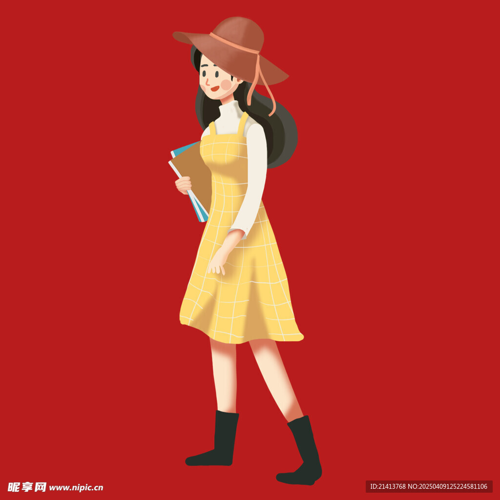 插画女孩女人