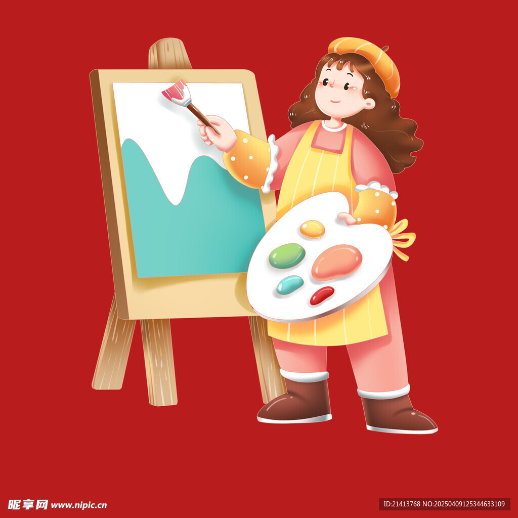 插画女孩女人