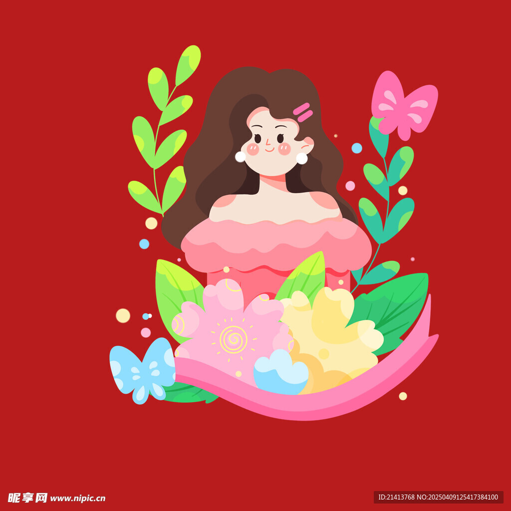 插画女孩女人