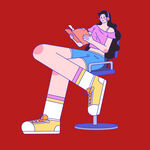 插画女孩女人