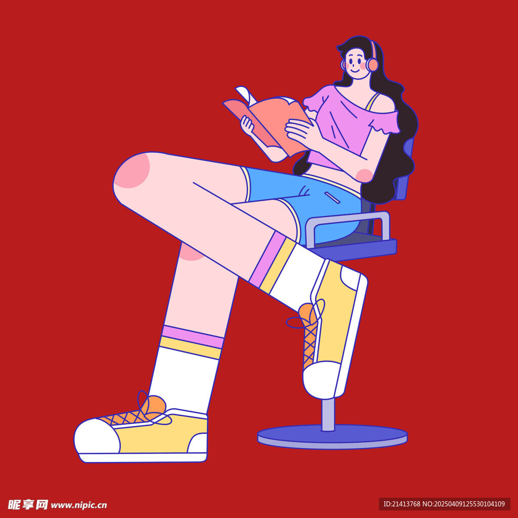 插画女孩女人
