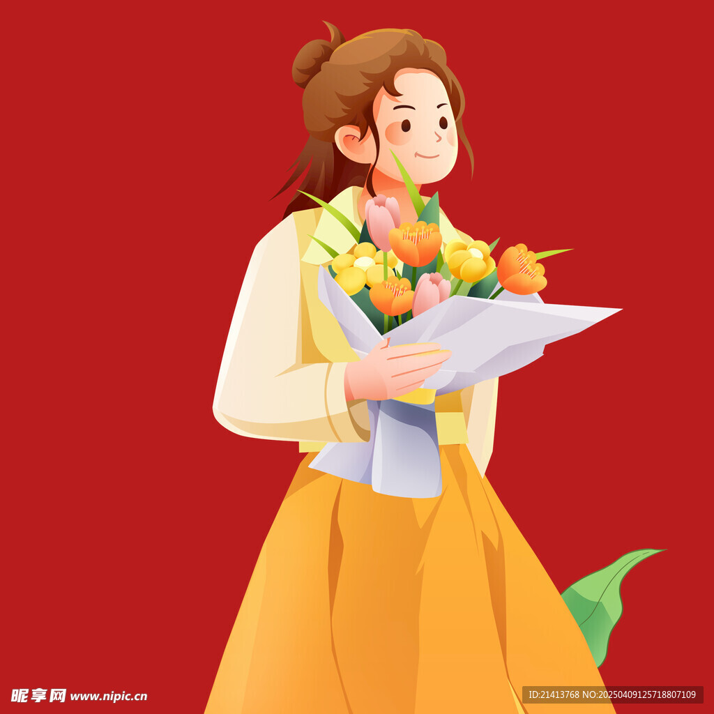 插画女孩女人