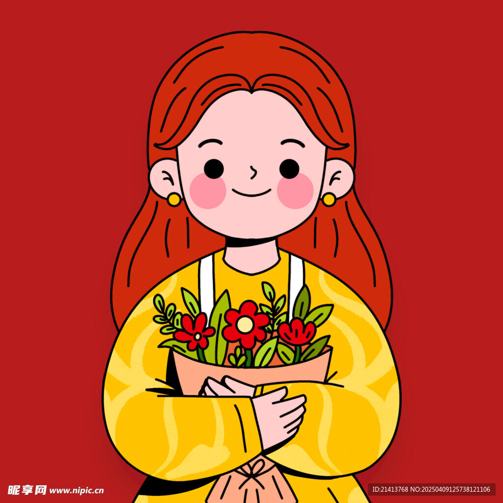 插画女孩女人