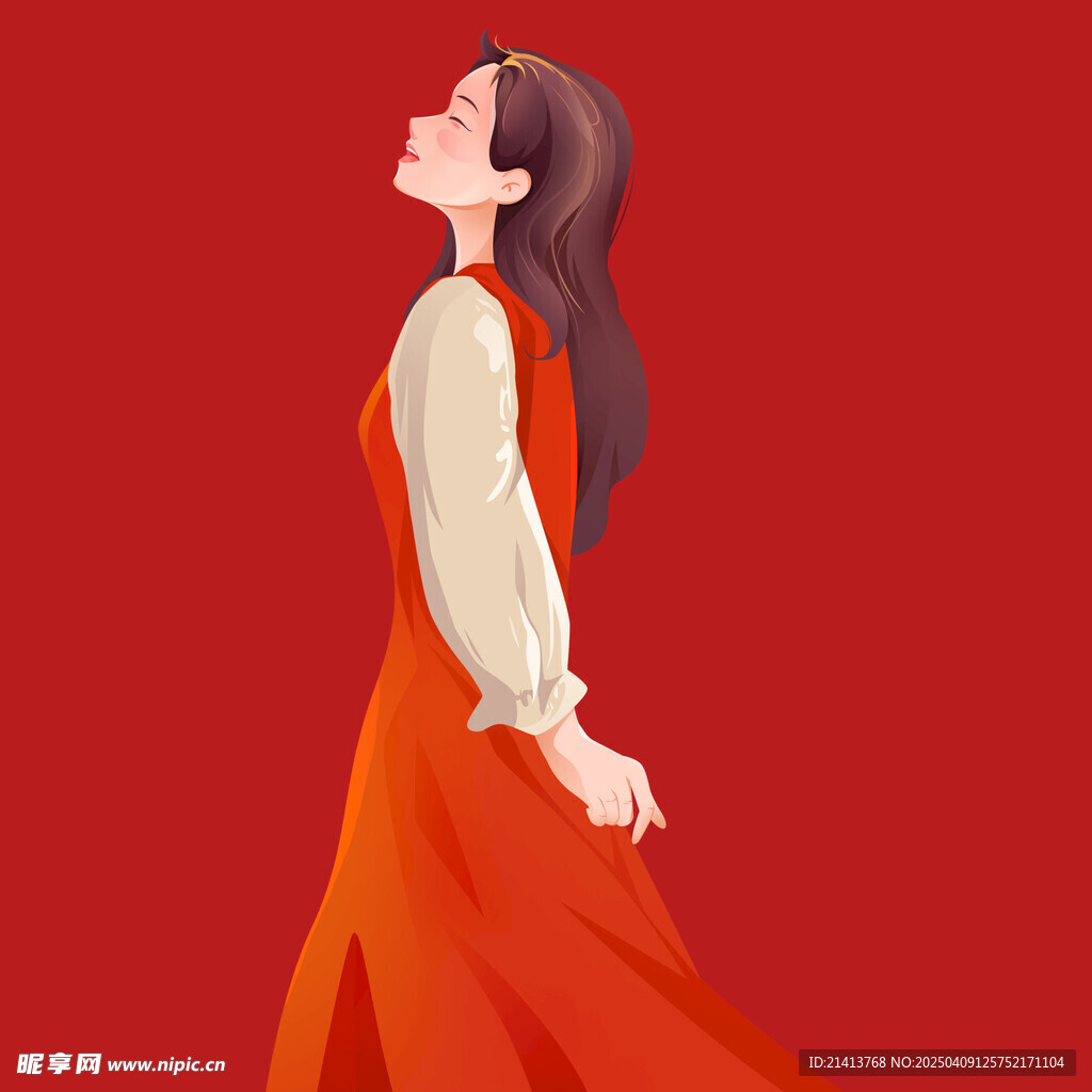 插画女孩女人