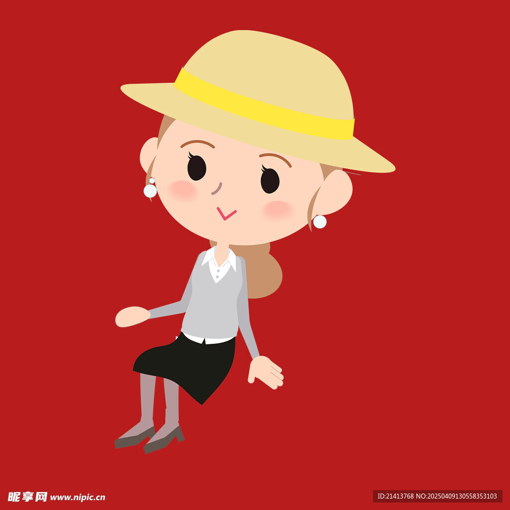 插画女孩女人