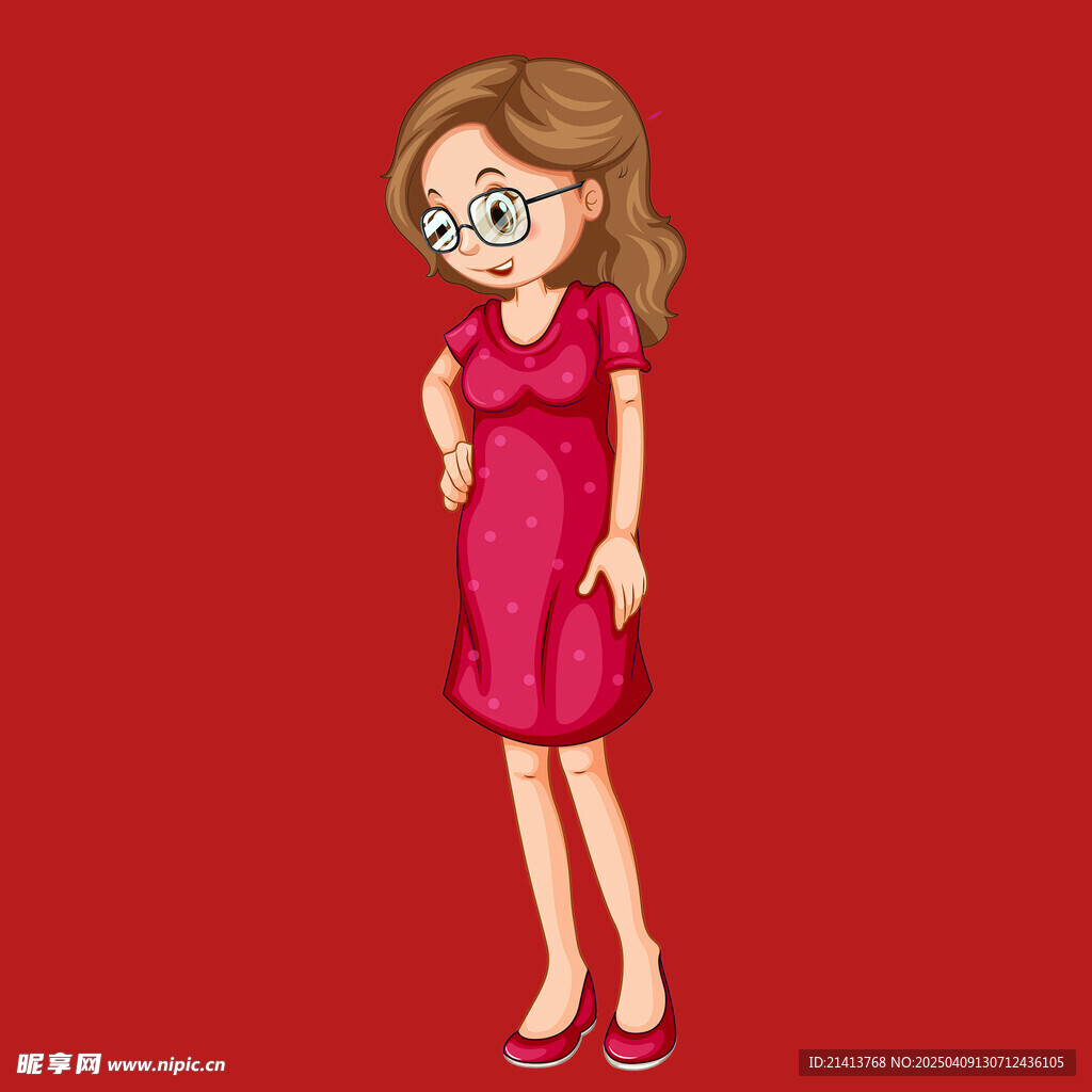 插画女孩女人