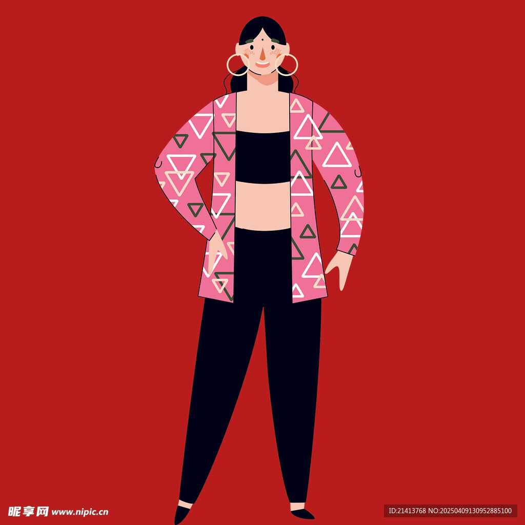 插画女孩女人