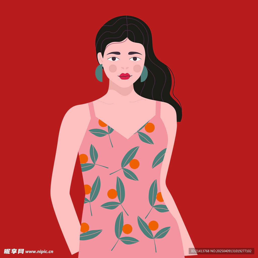插画女孩女人