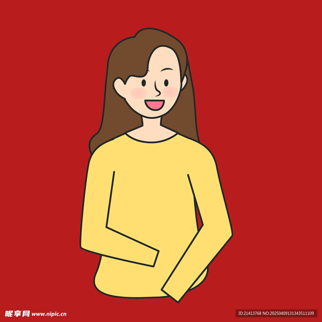 插画女孩女人