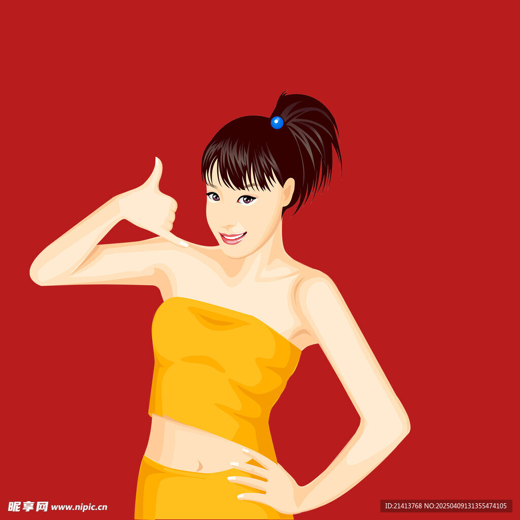 插画女孩女人