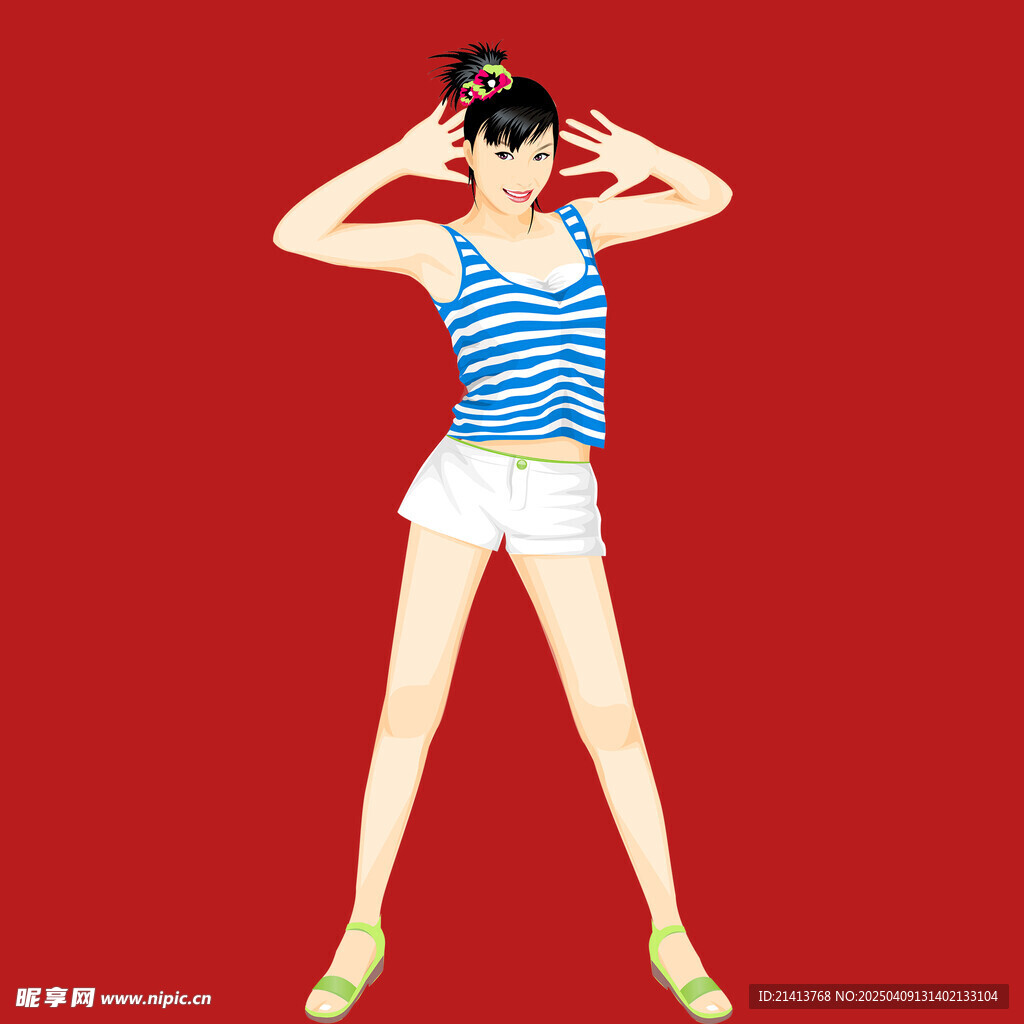 插画女孩女人