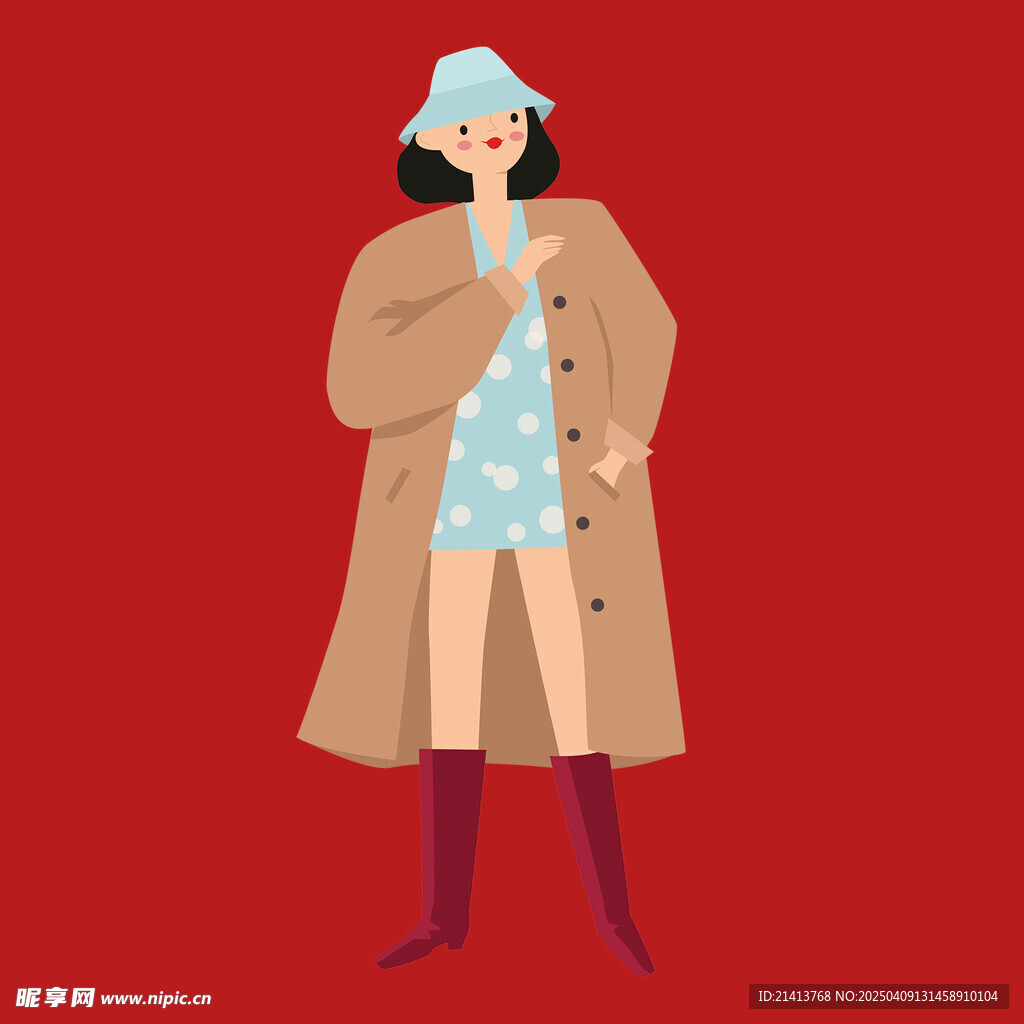 插画女孩女人